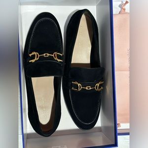 Owen buckle-embellished suede loafers